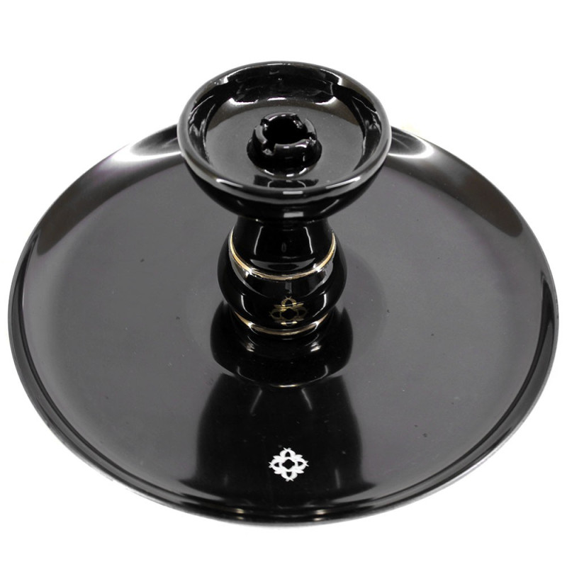 Narguile Amazon Future Marmorizado Metal Preto Vaso Transparente