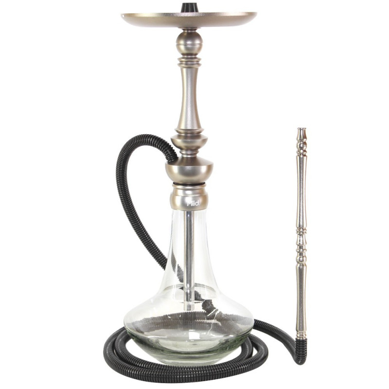 Narguile Sultan Miid Médio Completo Taupe Brown Marrom + Rosh Seven