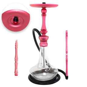 Narguile Sultan Miid Médio Completo Satin Red Vermelho