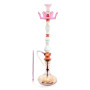 Narguile Grande Amazon Luxury Marmorizado Metal Rose Prato Zenith Coroa Vaso Genie 30cm